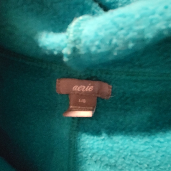 Teal Aerie zip up hoodie. Size large. - Picture 2 of 2